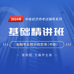 2024年经济师《金融专业知识和实务（中级）》基础精讲班