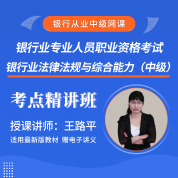 2025年银行业专业人员职业资格考试《银行业法律法规与综合能力（中级）》考点精讲班
