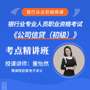 2025年银行业专业人员职业资格考试《公司信贷（初级）》考点精讲班