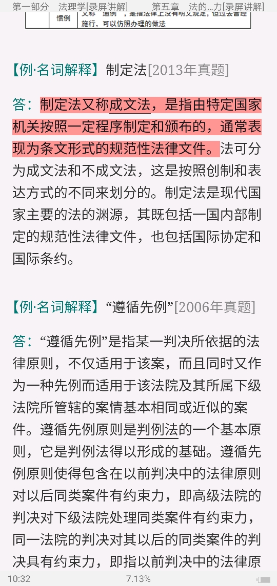 2022年同等学力申硕《法学学科综合水平考试》考点手册(录屏讲解)