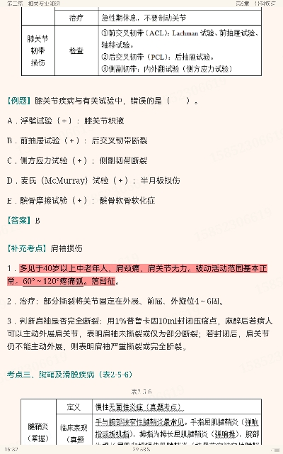 2023年康复医学治疗技术(士)考试考点手册