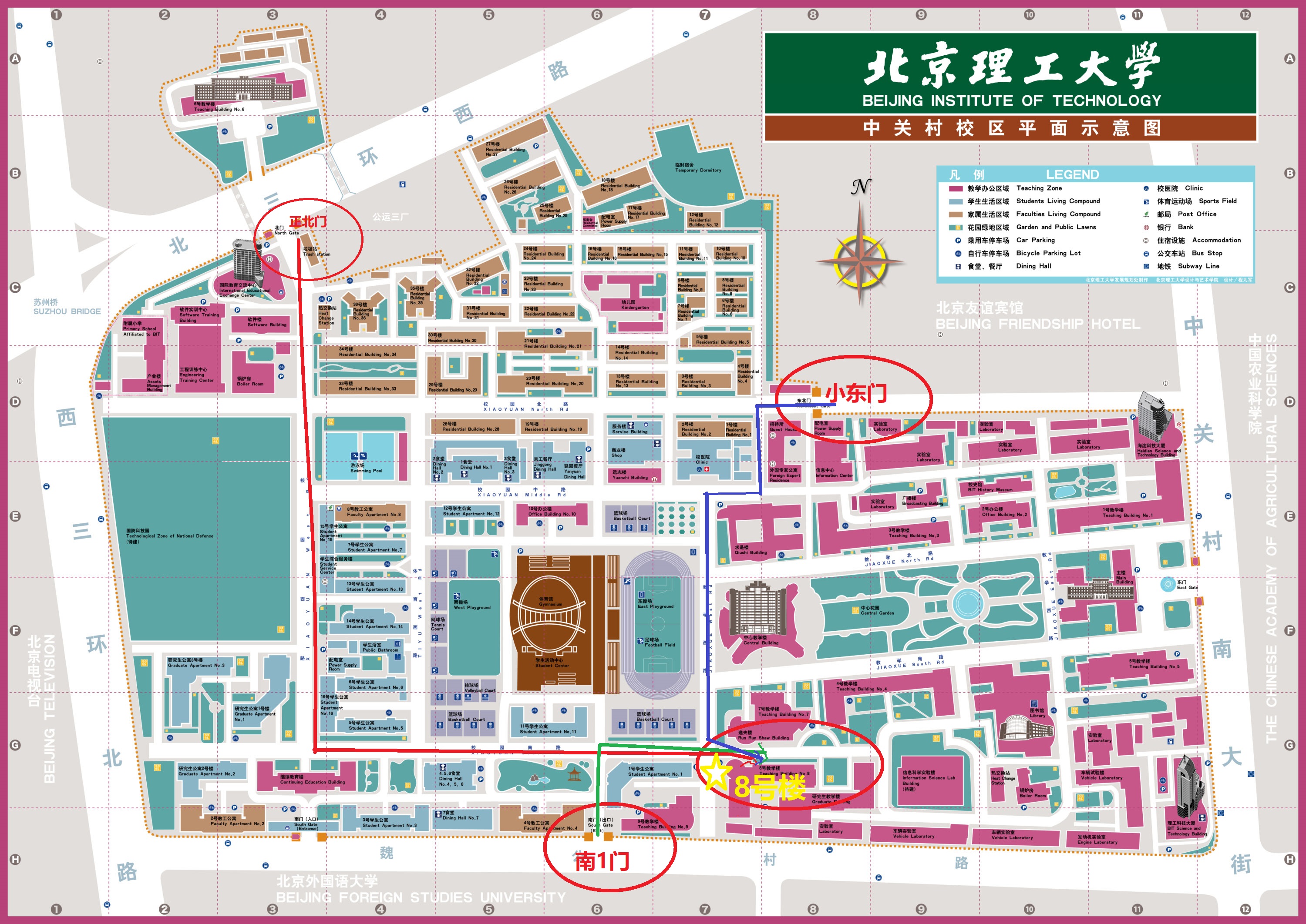 北京理工大学良乡地图图片